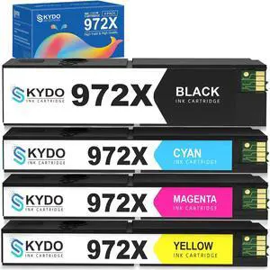 Skydo 972X Ink Cartridges Replacement  972X 972 X 972A, 477dw Ink Cartridges, (BK/C/M/Y) 4 Combo Pack Work with PageWide Pro 477dw 477dn 577dw 577z 452dw 452dn 552dw P55250dw Printers