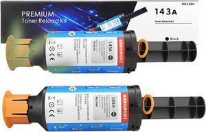 143A (W1143A) Compatible Toner Cartridge with chip Replacement  Neverstop Laser 1000n 1001nw MFP 1202w 1202nw 1200nw 1201n 1005n Printer Ink Cartridge,Black-2 Pack