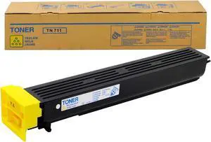 711 TN712 Yellow Toner Cartridge for Konica Minolta TN711K TN712K(A3VU030) Toner Compatible with Bizhub C754 C654 754E 654E Toner Page Yield 47200 (1 Pack)\u2026