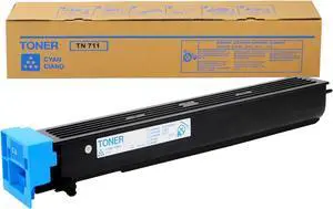 711 711 TN712 Cyan Toner Cartridge for Konica Minolta TN711K TN712K(A3VU030) Toner Compatible with Bizhub C754 C654 754E 654E Toner Page Yield 47200 (1 Pack)\u2026