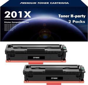 201X Black Toner Cartridge 2 Pack M277dw CF400X Compatible Replacement  201X Black 201A CF400A Color Pro MFP M252dw M277c6 M252 M277 Printer Ink (Black, 2-Pack)