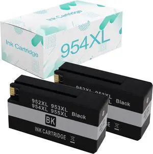 Compatible  954XL Ink Cartridges Replacement  954 954XL with OfficeJet Pro 7720 7740 8210 8216 8702 8710 8715 8720 8725 8730 Printer 2 Black