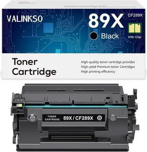 Valinkso CF289X 89X Black Toner Cartridge (with Chip) Compatible Replacement  89X CF289X 89A CF289A Work for Enterprise M507n M507dn M507x M507dng MFP M528dn M528f M528c M528z M507 M528 Printer