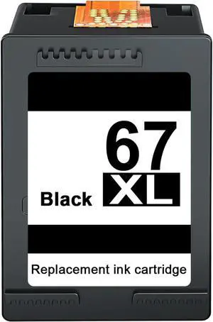Valinkso Compatible  Ink 67XL Black for DeskJet 2700 2700e 2752 2752e 2755e 2755 4155 Envy 6000 6055e 6055 6075 Envy Pro 6400 6455 6455e 6475 6452 6458 1 Black