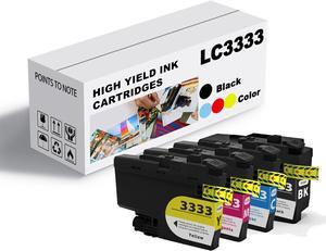 Ink Cartridge for Brother LC3333BK LC3333C LC3333M LC3333Y Ink Cartridge Combo,High Yield Compatible for Brother J1100DW J1300DW Printer Combo Pack