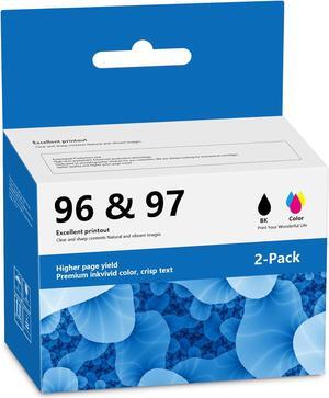 96 97 Remanufactured Ink Cartridge Combo Pack Replacement for 96 Black 97 Tri-Color Work with 7310 7410 9800 6980 6940 5740 8050 8450 2610 | C9348FN C9363WN (2-Pack)