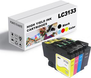 LC3133 Ink Cartridge for Brother High Yield Black and Color Ink Cartridge,Compatible for Brother J988N J1500N J1605DN Printer Combo Pack