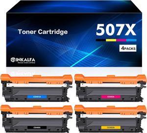507X 507A Toner Cartridge 4-Pack Compatible Toner Cartridge Replacement  507A 507X CE400X CE400A CE401A CE402A CE403A Enterprise M551 M551n M551dn M551xh M570dn M570dw M575f Printer