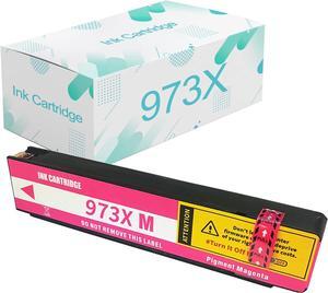 Compatible  973X Ink Cartridges Replacement  973 973X with Pagewide Pro MFP 477dn 552dw 577dw P55250dw P57750dw 452dn Printer Magenta Ink