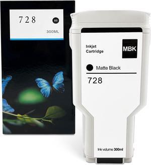 YOUEXPERT Compatible Ink Cartridge Replacement  728 Matte Black 300ml Pigment F9J68A for DesignJet T730 36-in Printer DesignJet T830 24-in MFP T830 36-in MFP (1 Pack, Matte Black)