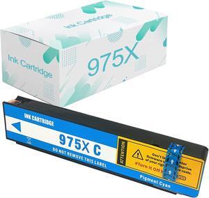 Compatible  975X Ink Cartridges Replacement  975 975A 975X with PageWide 352dw 377dw Dn 452dw 452dn 477dn 477dw P55250dw P57750dw Printer Cyan Ink