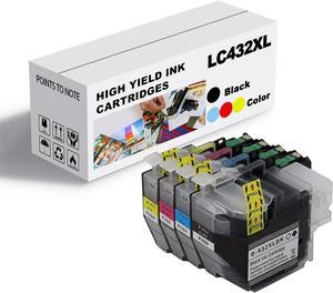 Ink Cartridge for Brother LC432XLBK C M Y,Compatible J5340DW J5740DW J6540DW J6740DW J6940DW Printer Page Yield Up to 3000 Pages Black,1500 Pages Color Combo Pack