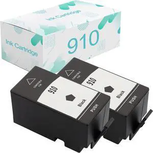 Compatible  910 Ink Cartridges Replacement  910 910XL with Officejet Pro 8020 8022 8024 8025 8028 Al0,Large Capacity Cartridges 2 Black