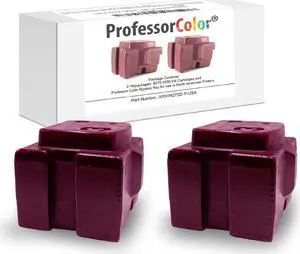 Professor Color ColorQube 8570 or ColorQube 8580 Ink Replaces 108R00927 (2 Repackaged Magenta OEM Inks), Bundle Includes Bypass Key for use in North American Printers - 4,400 Pages