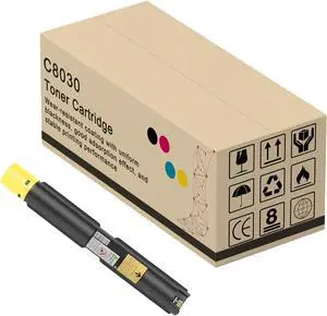Compatible Large Capacity C8030 Toner Cartridge Replacement for Xerox AltaLink C8030 C8035 C8045 C8055 C8070 Series Printer Ink Replacement High Yield Yellow