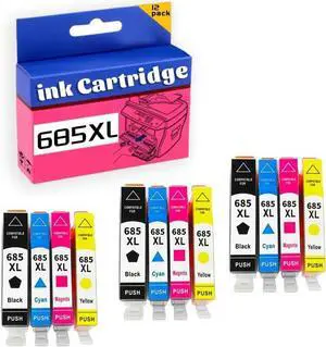 685XL Ink Cartridge  High Yield Replacement Pack,Compatible for Deskjet 3525 5525 4615 4625 6525 Printer 3 Set