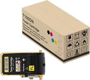 Compatible Large Capacity 7100DN Toner Cartridge Replacement for Xerox Phaser 7100DN 7100N Printer Ink Replacement High Yield Yellow