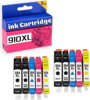 564XL Ink Cartridge High Yield Compatible for Deskjet 3070A 3520 3521 3522 3526 for Photosmart Plus B209a B210a B210b B210c B210d B210e Printer 2 Set