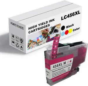 Ink Cartridge for Brother LC456XLBK LC456XLC LC456XLM LC456XLY High Yield,Compatible J4340DW J4540DW Printer Page Yield Up to 6000 Pages Black 5000 Pages Color Magenta