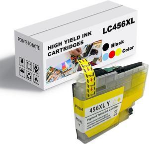 Ink Cartridge for Brother LC456XLBK LC456XLC LC456XLM LC456XLY High Yield,Compatible J4340DW J4540DW Printer Page Yield Up to 6000 Pages Black 5000 Pages Color Yellow