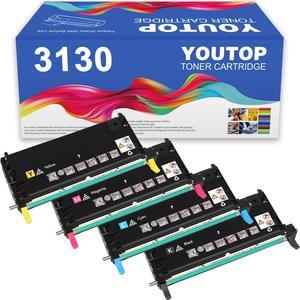 YOUTOP 4PK 330-1198 330-1199 330-1200 330-1204 Toner Cartridge Compatible for Dell 3130 3130CN 3130CND