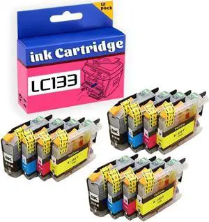 for Brother LC133 Ink Cartridge High Yield Compatible for MFC-J245 J470DW J475DW J650DW J870DW J4410DW J4510DW J4710DW J6520DW J6720DW J6920DW Printer 3 Set