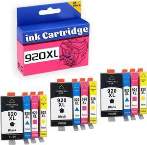 920xl Ink Cartridge High Yield Compatible for Officejet 6000 6500 6500 Wireless 6500A 7000 7500 7500A Printer 3 Set