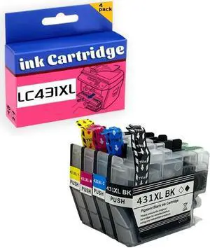 LC431XL Ink Cartridge for Brother High Yield Replacement Pack,Compatible for DCP-J1050DW DCP-J1140DW MFC-J1010DW Printer 1 Set