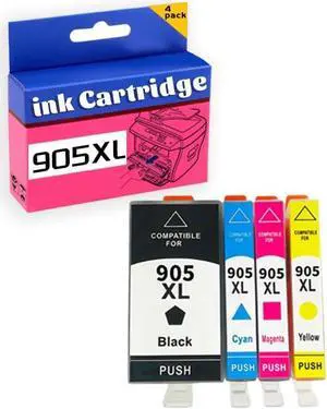 905XL Ink Cartridge High Yield Compatible for OFFICEJET PRO 6960 6970 6950 Printer 1 Set