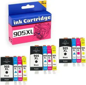 905XL Ink Cartridge High Yield Compatible for OFFICEJET PRO 6960 6970 6950 Printer 3 Set