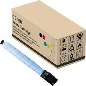 Compatible Large Capacity C8000 Toner Cartridge Replacement for Xerox VersaLink C8000 Printer Ink Replacement High Yield Blue