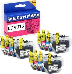 LC3717 Ink Cartridge for Brother High Yield Replacement Pack,Compatible for MFC-J2330DW MFC-J3930DW Printer 3 Set