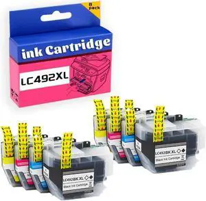 for Brother LC492XL Ink Cartridge High Yield Compatible for MFC-J2340DW MFC-J3540DW MFC-3940DW Printer 2 Set