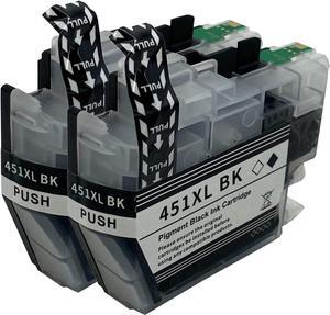 SHOQ 451XL High Output Ink Cartridge Compatible 451XL Ink Cartridges Use for Pro DCP-J1050DW DCP-J1140DW MFC-J1010DW Printer(1BK+Y+M+C),2Black