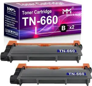 MuchMore Compatible Toner Cartridge Replacement for Brother TN-660 TN660 TN 660 use for HL-L2300D HL-L2365DW HL-L2340DW HL-L2320D HL-L2360DW DCP-L2520DW DCP-L2540DW MFC-L2740DW Printer (2-Pack,Black)