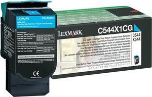 Lexmark Extra High Yield Cyan Return Program Toner Cartridge for US Government, 4000 Yield (C544X4CG)