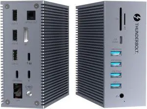 TOTU 18-in-1 Thunderbolt 3 USB-C Docking Station with 8K DisplayPort, 1Gbps Ethernet, 10Gbps USB-A, USB-C 3.2, SD/TF Card Reader, Audio, Optical Out, Thunderbolt 3 Dock for USB C Laptop, DC13