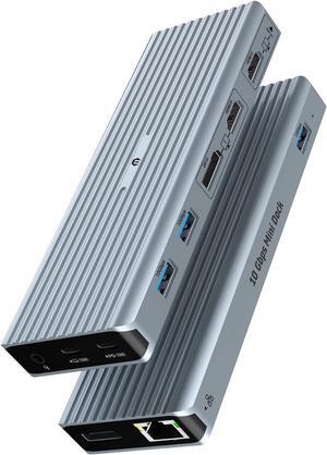 USB C Docking Station, 11 in 1 USB C Hub Triple Display Docking Station, (3 x USB 3.1 10 Gb/s, 2 x HDMI, 2 x DP, 100W PD, Gigabit Ethernet & Audio) for Windows and M1 Mac