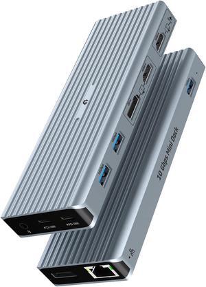 Docking Station USB-C Dumei 11-in-1 4K HDMI, DisplayPort, USB 3.0/2.0, Ethernet – Grigia