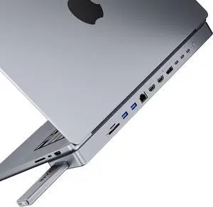 INVZI MagHub 12-in-2 USB-C Docking Station Triple Monitors with Pop-Up SSD, Dual 4K HDMI, DP, 100W PD Charging, USB 3.2 10Gbps USB, RJ45, SD/TF Slots for MacBook Pro M1 14 16, MacBook Air M2 13