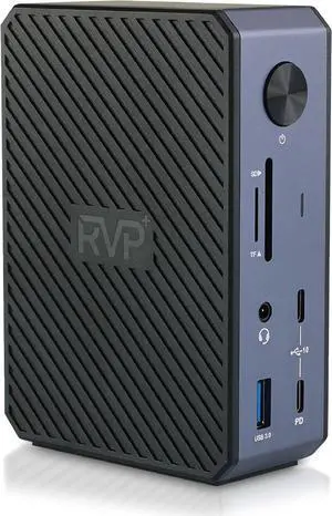 Docking Station 3 Monitors, 14-in-1, 85W Laptop-Charging,PD 18W, 10Gbps USB-C, 5Gbps USB 3.0, Triple Display-4K HDMI Dual Monitors & DisplayPort, Gigabit Ethernet, Audio, TF/SD 3.0 RVP+
