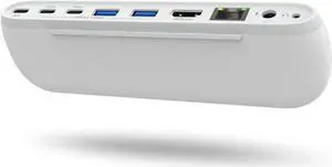 | Pebble Pro | Portable Laptop Docking Station | USB-C Charging Dock, 8-in-1 Laptop Docking Station, 135W Power Delivery, 4K@60 HDMI, 10Gbps Data Transfer