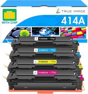 414A Toner Cartridges 4 Pack: MFP M479fdw Compatible Replacement  414A 414X M479fdn M454dn 2020A  Color Laserjet Pro MFP M479fdw M454dw Printer Ink High Yield with Chip (K/C/M/Y)