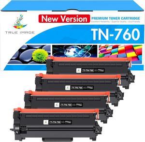TN760 Toner for Brother Printer TN730: Compatible for Brother TN 760 730 TN-730/TN-760 High Yield Black for MFC-L2710DW MFC-L2750DW HL-L2350DW DCP-L2550DW HL-L2390DW HL-L2370DW 4-Pack