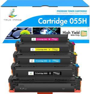 TRUE IMAGE Compatible 055H 055 Toner Cartridge Replacement for Canon 055H 055 High Capacity for Canon Color ImageCLASS MF743Cdw MF741Cdw MF746Cdw MF743 Printer (Black Cyan Magenta Yellow, 4-Pack)