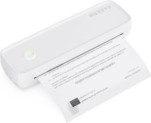 MUNBYN Portable Printer Wireless for Travel ITP04, Inkless Printer, Thermal Bluetooth Printer, Support 8.5x11&A4 Thermal Paper, Compatible with Android and iOS Phone & Laptop, Small Printer (White)