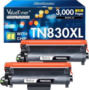 TN830XL Toner Cartridges - High Yield Replacement for Brother TN830XL Toner TN830 XL Work for HL-L2405W HL-L2460DW HL-L2400D HL-L2480DW MFC-L2820DW Printer (2 Black) Print up to 6,000 Pages