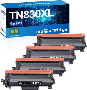 myCartridge TN830XL TN830 4PK for Brother Toner DCP-L2640DW Compatible Replacement for Brother TN830 XL TN-830 TN-830XL Toner for Brother Printer HL-L2460DW MFC-L2820DW HL-L2405W HL-L2480DW