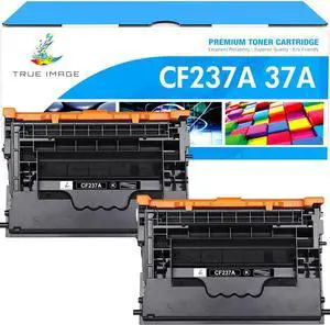 CF237A 37A Black Toner Cartridge 2-Pack Compatible Replacement for HP 37A 37X Toner Cartridge for HP Laserjet Enterprise M607n M607dn M608n M608dn M607 M608 M609 MFP M631 M632 M633 Series Printer