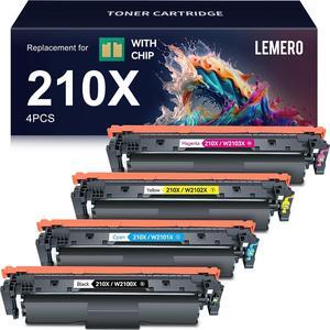 LEMERO 210X Toner Cartridges with CHIP Compatible Replacement  210X Toner 210A for Color Pro 4201dn 4201dw MFP 4301dw 4301fdn 4301fdw Printer 4 Pack